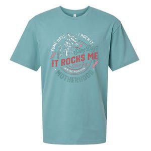 Some Days I Rock It Some Days It Rocks Me Mom Life Sueded Cloud Jersey T-Shirt