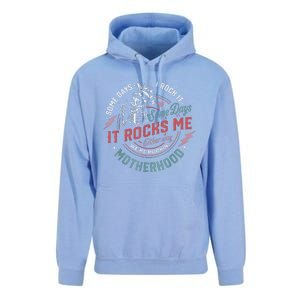 Some Days I Rock It Some Days It Rocks Me Mom Life Unisex Surf Hoodie