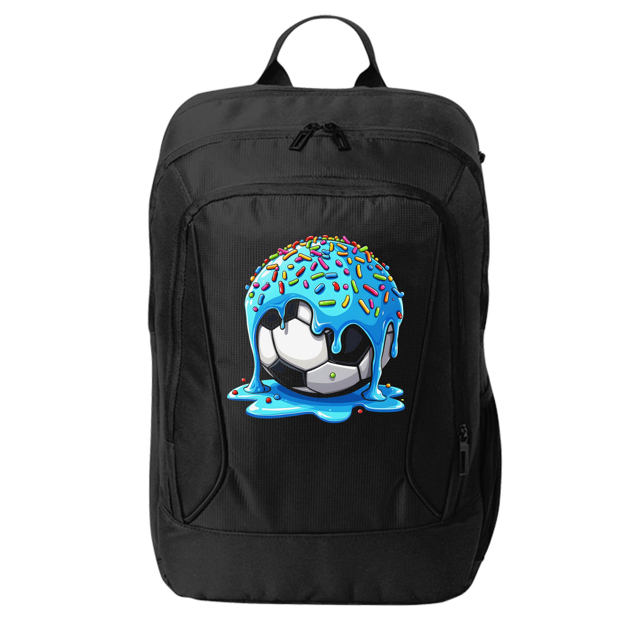 Soccer Drip Ice Cream Drip With Sprinkles Summer City Backpack