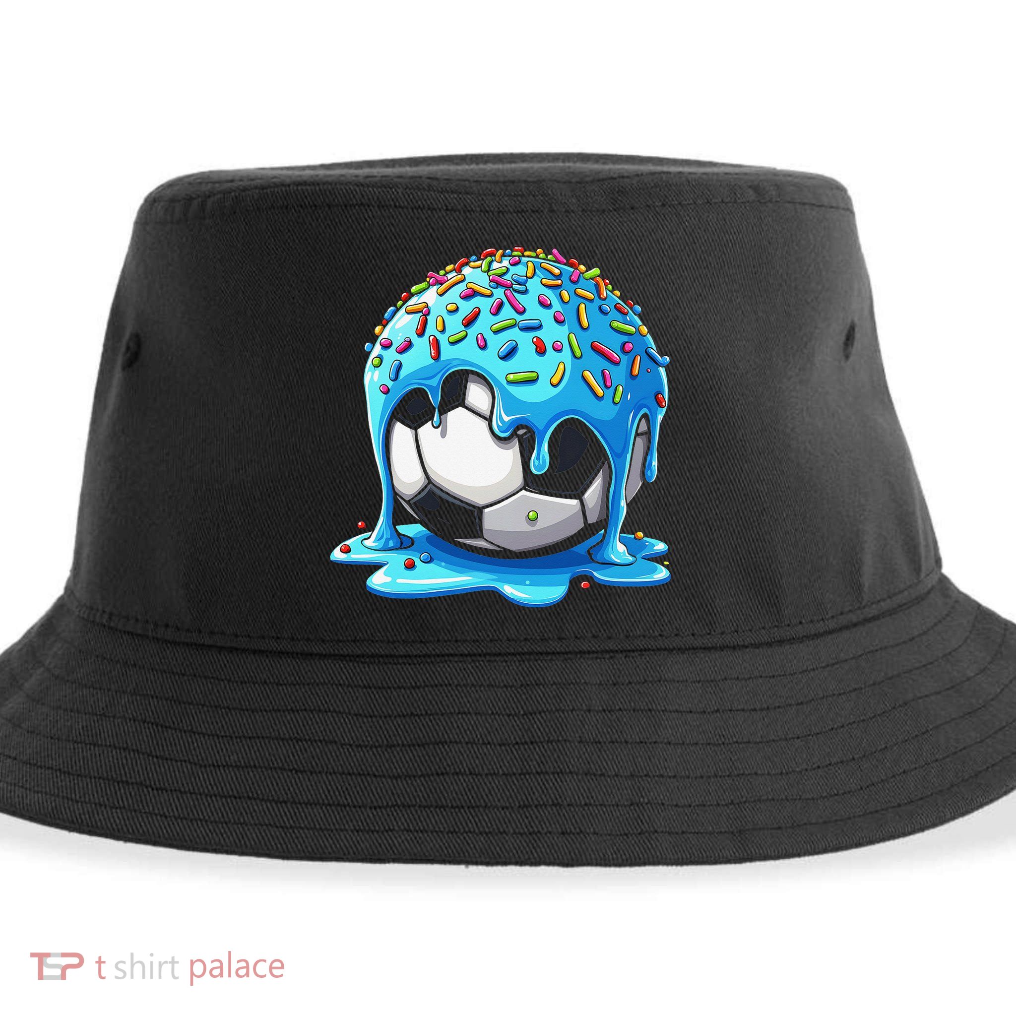 Soccer Drip Ice Cream Drip With Sprinkles Summer Sustainable Bucket Hat