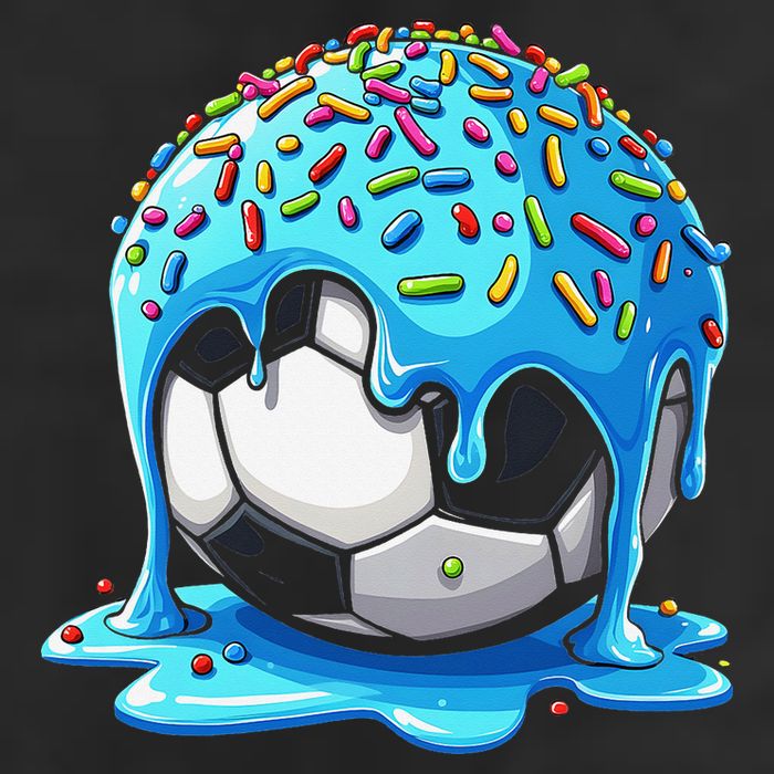 Soccer Drip Ice Cream Drip With Sprinkles Summer Adult Drive Performance Visor