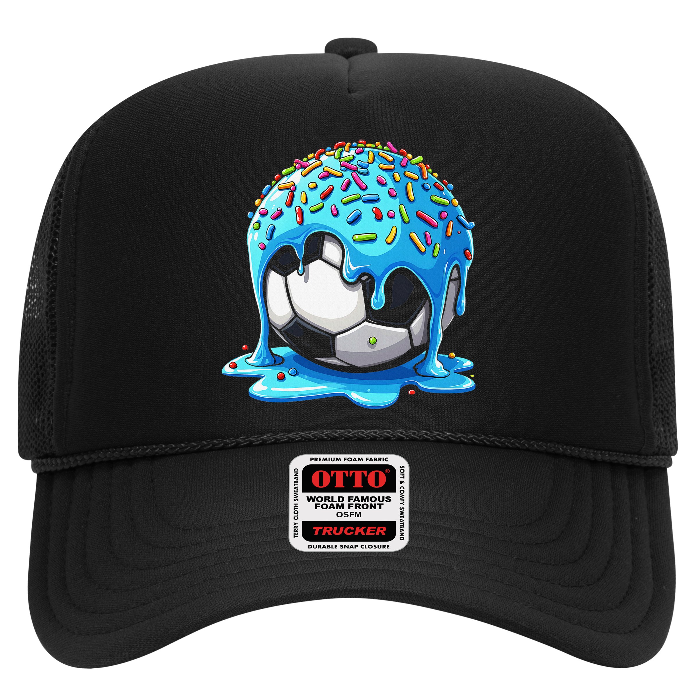 Soccer Drip Ice Cream Drip With Sprinkles Summer Hat