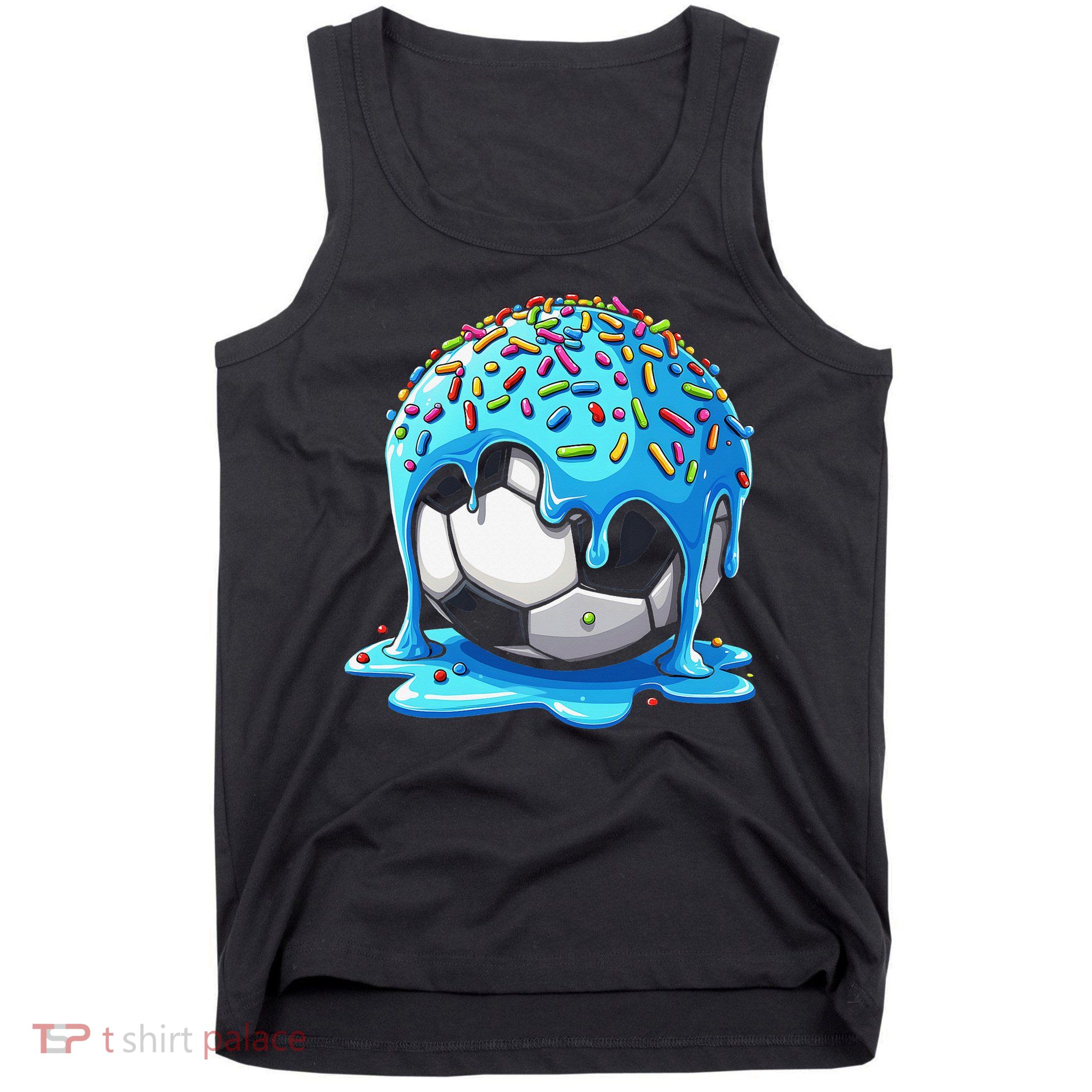 Soccer Drip Ice Cream Drip With Sprinkles Summer Tank Top