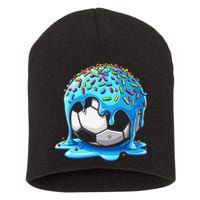 Soccer Drip Ice Cream Drip With Sprinkles Summer Short Acrylic Beanie