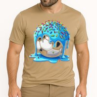 Soccer Drip Ice Cream Drip With Sprinkles Summer Cooling Performance Crew T-Shirt