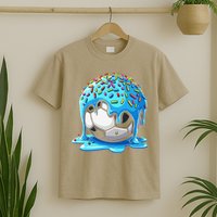 Soccer Drip Ice Cream Drip With Sprinkles Summer T-Shirt