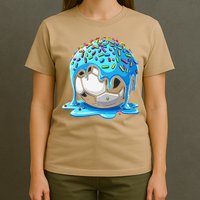 Soccer Drip Ice Cream Drip With Sprinkles Summer T-Shirt