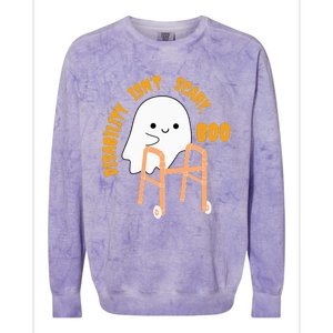 Spooky Disability Isn’t Scary Boo Cute Halloween Funny Trend Colorblast Crewneck Sweatshirt