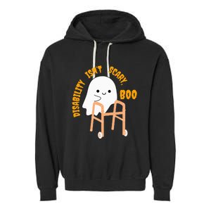 Spooky Disability Isn’t Scary Boo Cute Halloween Funny Trend Garment-Dyed Fleece Hoodie