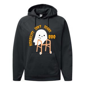 Spooky Disability Isn’t Scary Boo Cute Halloween Funny Trend Performance Fleece Hoodie