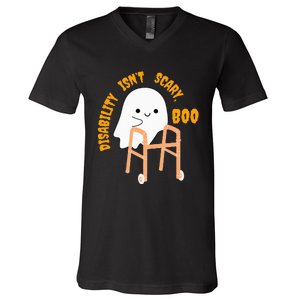 Spooky Disability Isn’t Scary Boo Cute Halloween Funny Trend V-Neck T-Shirt