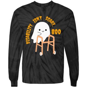 Spooky Disability Isn’t Scary Boo Cute Halloween Funny Trend Tie-Dye Long Sleeve Shirt