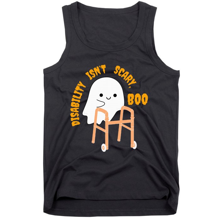 Spooky Disability Isn’t Scary Boo Cute Halloween Funny Trend Tank Top