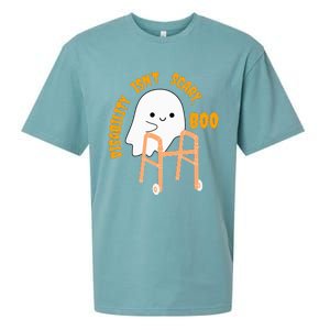 Spooky Disability Isn’t Scary Boo Cute Halloween Funny Trend Sueded Cloud Jersey T-Shirt