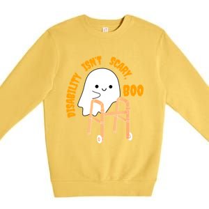 Spooky Disability Isn’t Scary Boo Cute Halloween Funny Premium Crewneck Sweatshirt