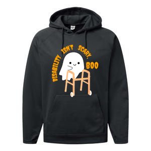 Spooky Disability Isn’t Scary Boo Cute Halloween Funny Performance Fleece Hoodie