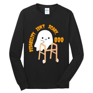 Spooky Disability Isn’t Scary Boo Cute Halloween Funny Tall Long Sleeve T-Shirt