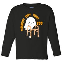 Spooky Disability Isn’t Scary Boo Cute Halloween Funny Toddler Long Sleeve Shirt