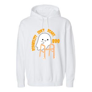 Spooky Disability Isn’t Scary Boo Cute Halloween Funny Garment-Dyed Fleece Hoodie