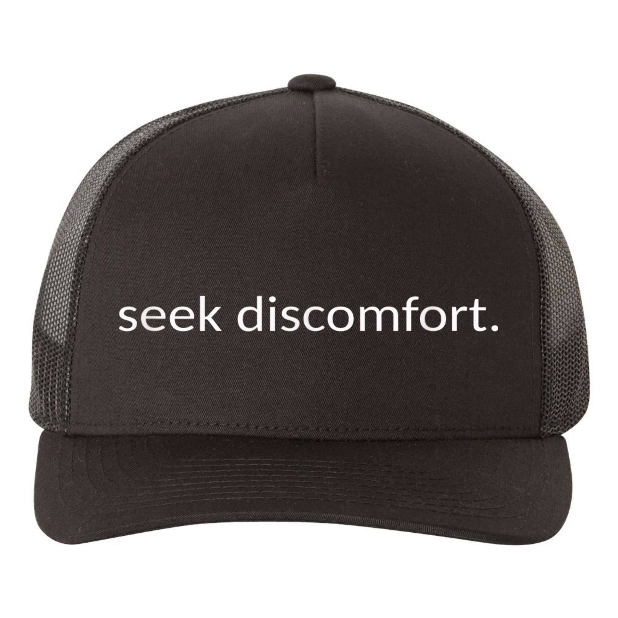 Seek Discomfort Inspirational Change Yupoong Adult 5-Panel Trucker Hat