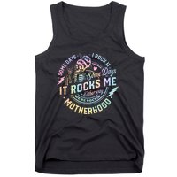 Some Days I Rock It Some Days It Rocks Me Tie Dye Skull Mom Tank Top