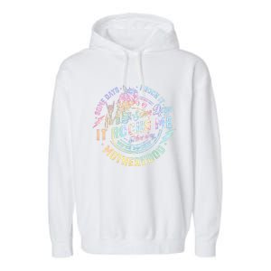 Some Days I Rock It Some Days It Rocks Me Tie Dye Skull Mom Garment-Dyed Fleece Hoodie