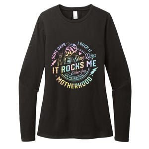 Some Days I Rock It Some Days It Rocks Me Tie Dye Skull Mom Womens CVC Long Sleeve Shirt