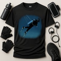 Scuba Diving Illustration Cooling Performance Crew T-Shirt