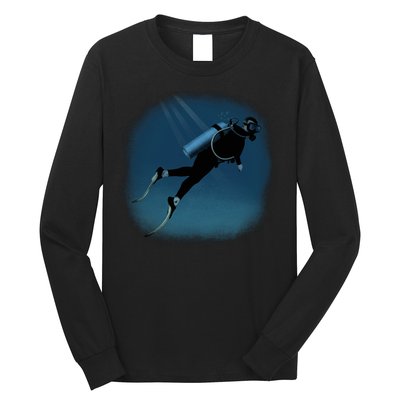 Scuba Diving Illustration Long Sleeve Shirt