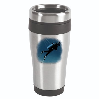 Scuba Diving Illustration 16oz Travel Tumbler