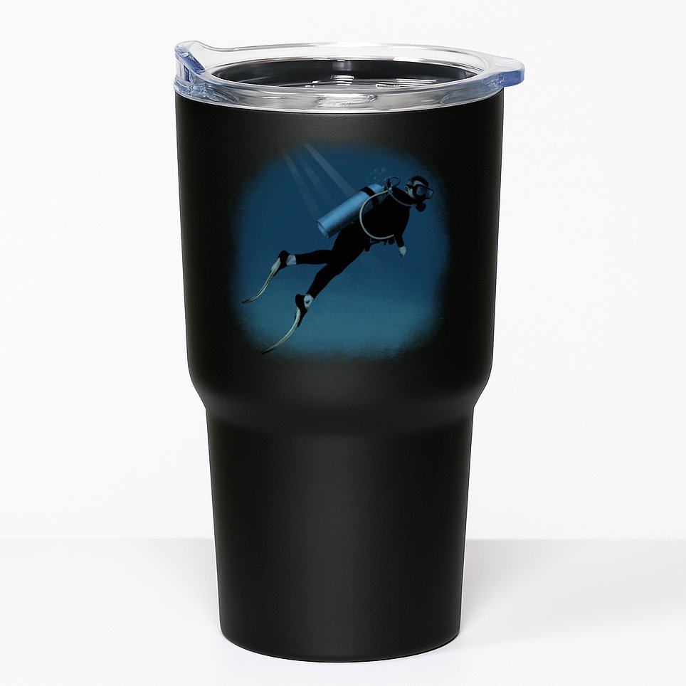 Scuba Diving Illustration Tumbler