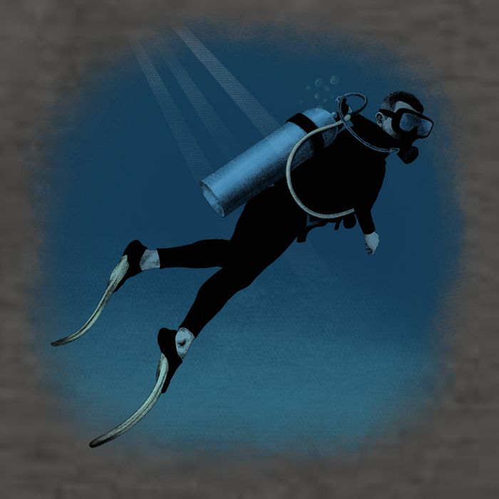Scuba Diving Illustration Vector Backpack