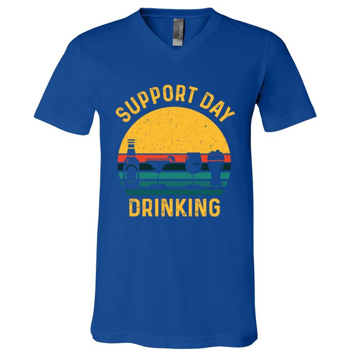 Support Day Ing Funny Cute Humor Awesome Tee Cute Gift V-Neck T-Shirt