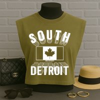 South Detroit Ink Detroit Garment-Dyed Women's Muscle Tee