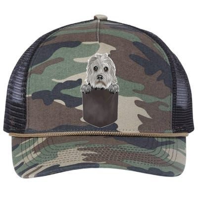 S Dog In Pocket Funny Dog Lover Dandie Dinmont Terrier V Neck Retro Rope Trucker Hat Cap