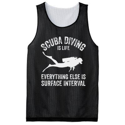 Scuba Diving Is Life Everything Else Is Surface Interval Mesh Reversible Basketball Jersey Tank