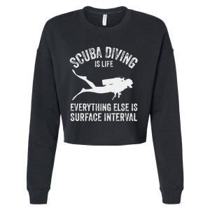 Scuba Diving Is Life Everything Else Is Surface Interval Cropped Pullover Crew