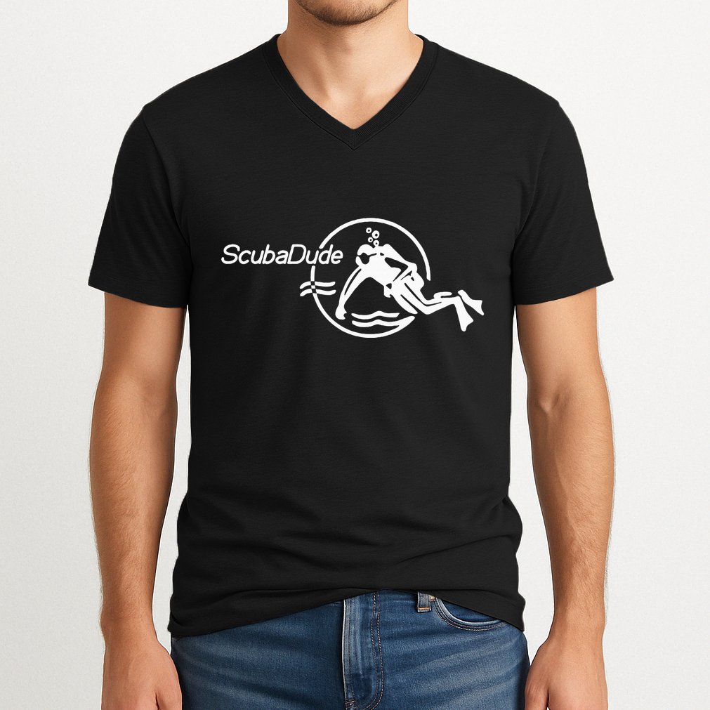 Scuba Dude Iconic Diver For Diving And Watch Enthusiasts V-Neck T-Shirt