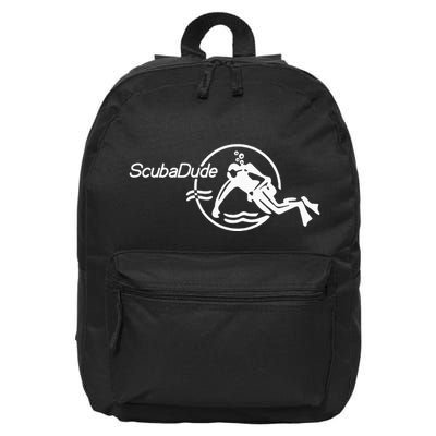 Scuba Dude Iconic Diver For Diving And Watch Enthusiasts 16 in Basic Backpack