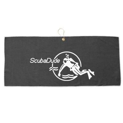 Scuba Dude Iconic Diver For Diving And Watch Enthusiasts Large Microfiber Waffle Golf Towel