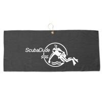 Scuba Dude Iconic Diver For Diving And Watch Enthusiasts Large Microfiber Waffle Golf Towel