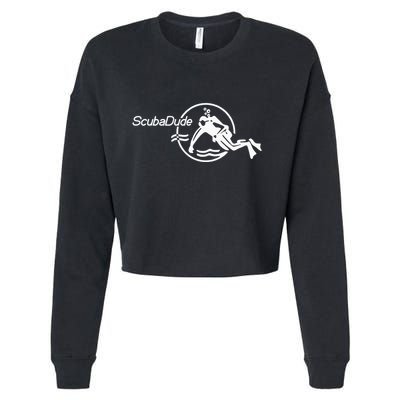 Scuba Dude Iconic Diver For Diving And Watch Enthusiasts Cropped Pullover Crew