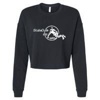 Scuba Dude Iconic Diver For Diving And Watch Enthusiasts Cropped Pullover Crew