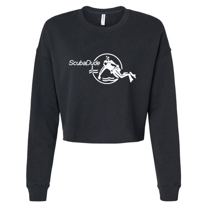 Scuba Dude Iconic Diver For Diving And Watch Enthusiasts Cropped Pullover Crew