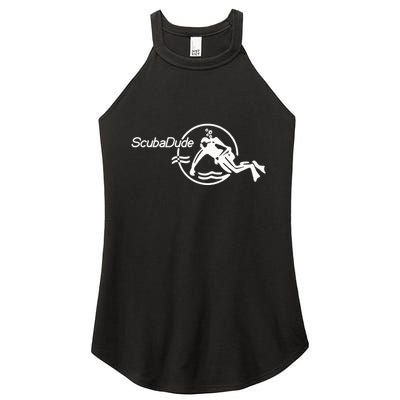 Scuba Dude Iconic Diver For Diving And Watch Enthusiasts Women's Perfect Tri Rocker Tank