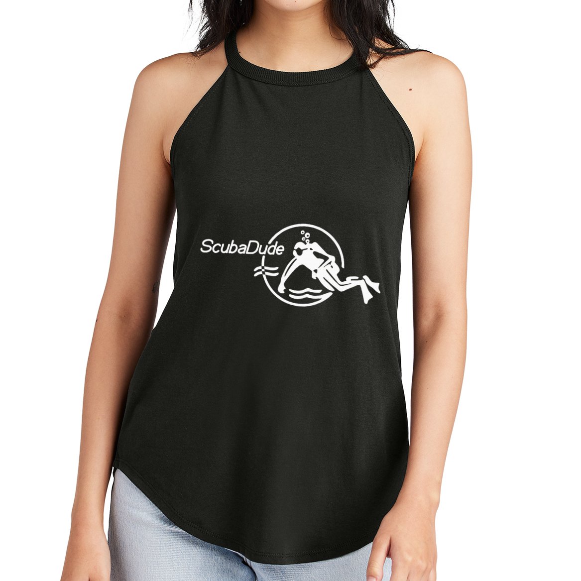 Scuba Dude Iconic Diver For Diving And Watch Enthusiasts Women's Perfect Tri Rocker Tank