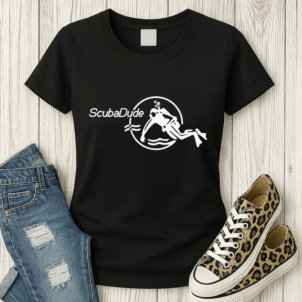 Scuba Dude Iconic Diver For Diving And Watch Enthusiasts Womens T-Shirt