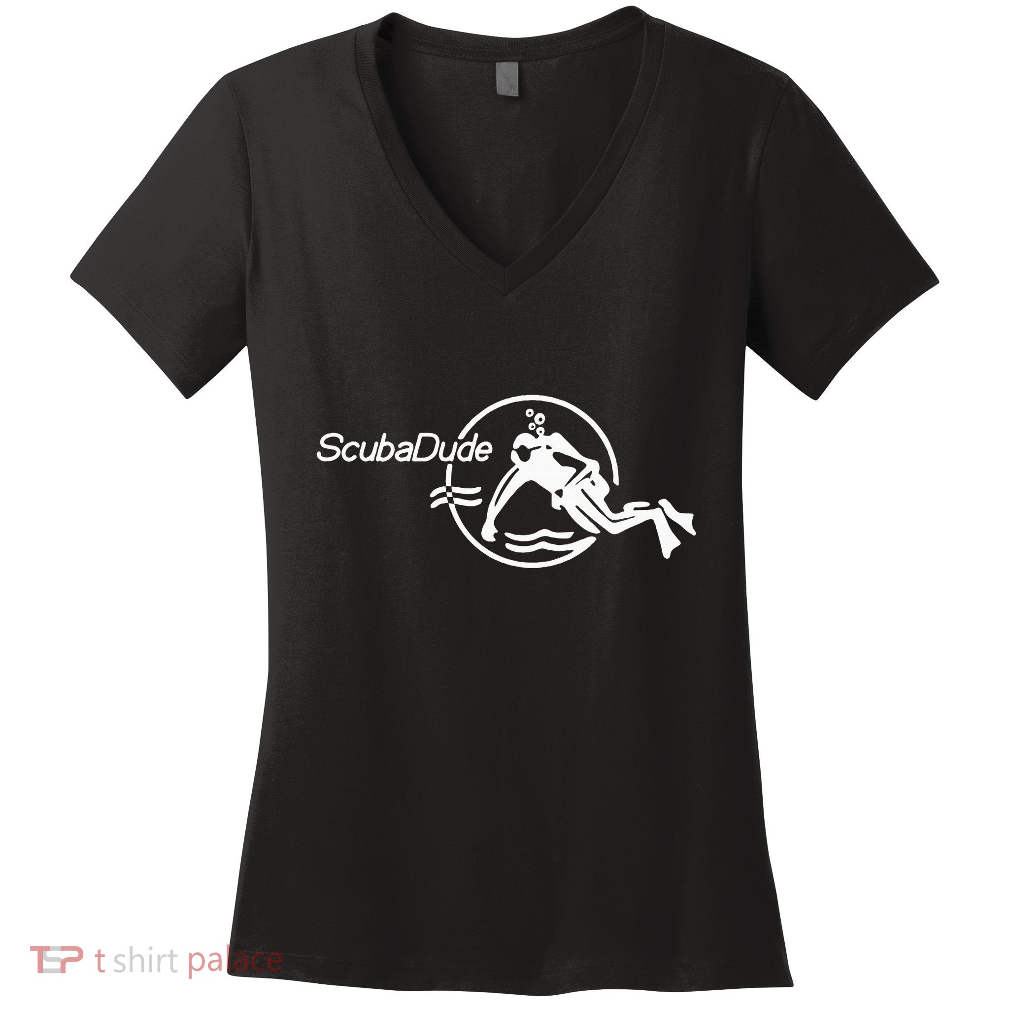 Scuba Dude Iconic Diver For Diving And Watch Enthusiasts Women's V-Neck T-Shirt
