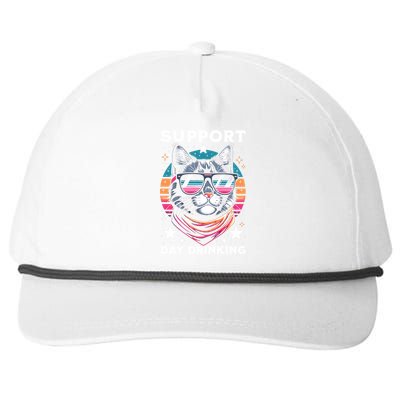 Support Day Ing Advocate Alcohol Enthusiast Cat Gift Snapback Five-Panel Rope Hat