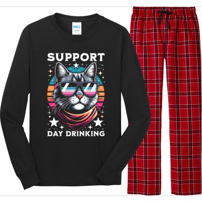 Support Day Ing Advocate Alcohol Enthusiast Cat Gift Long Sleeve Pajama Set